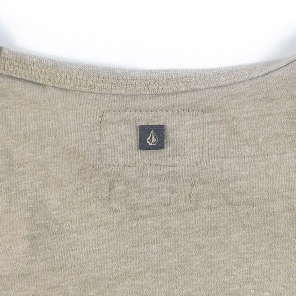 Volcom 3/4 Short Sleeve Unisex Navy & Tan Oversized Tee Women's Size Medium - Picture 6 of 6